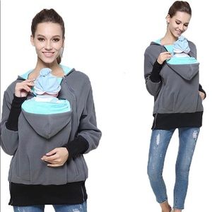 Maternity Kangaroo Fleece Hoodie